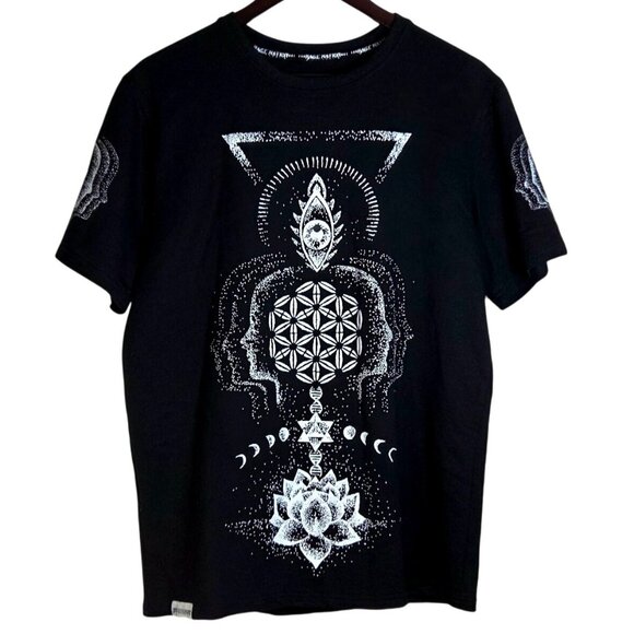 Rage Nation Other - Rage Nation x Glenn Thompson Collab Mandala Graphic Black Short Sleeve Tee M